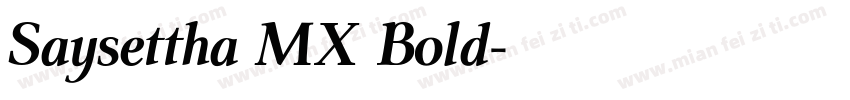 Saysettha MX Bold字体转换
